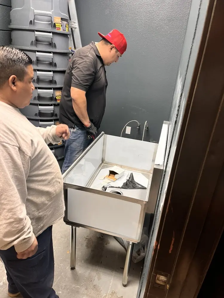 Commercial plumbing and sink installation in Westwood